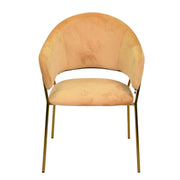 Rotterdam ocher velvet armchair