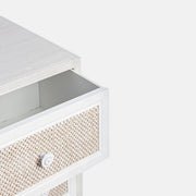 Chest of drawers 5 drawers MONTIEL rustic style antique white 72.5h cm