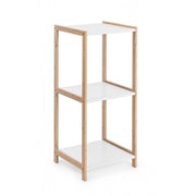 Brooklyn bathroom kitchen shelf in white bamboo