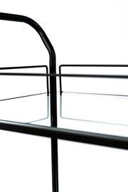 Beverage trolley in black metal 40x72x83h cm