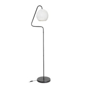 Yumak MDL4256 gray floor lamp with white fabric lampshade