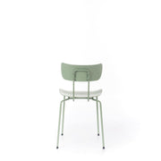 Polypropylene chair with green seat
