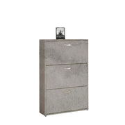 Shoe cabinet 853430 3 flap doors double depth stone