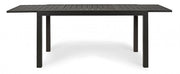 Extendable outdoor table in Anthracite aluminum 140 - 210x77x h75 cm