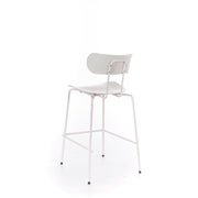 Polypropylene stool with white seat