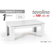 Living room white coffee table With one shelf cm 100 x 50 x 40 h
