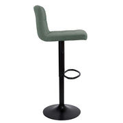 Adjustable Mint Color Stool with Matte Black Legs 49x40x87 cm