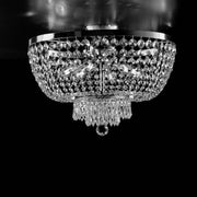 Imperial ceiling lamp in iron and chromed brass with six lights 50x h37 cm