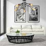 Sardala MDL3843 5-light ceiling lamp in woven metal