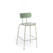 Polypropylene stool with green seat