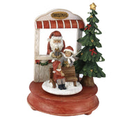 Santa Claus resin music box with red music cm17x16h23,5