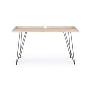 District vintage wood and metal desk