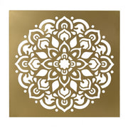 Square gold metal frame cm56x56x3