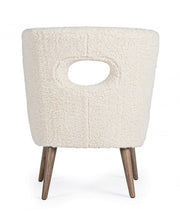 Cortina vintage wood and fabric armchair