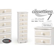 Cassettiera vienna stretta settimino cm 29 x 23 x 89 h