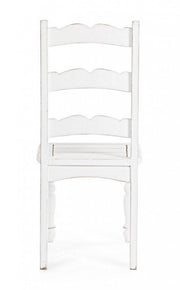 Shabby white rustic style wooden chair