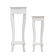 Set of 2 classic white lamp holders