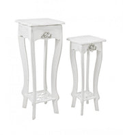 Set of 2 classic white lamp holders