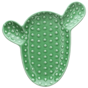 Dark Cactus Plate 20 Cm X 21 Cm X H 2 Cm Pachy Stoneware Green