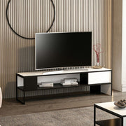 Concord black and white tv stand 150x35xh.42 cm.