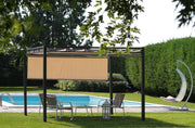 Maine gazebo with 3x3 cm steel pergola with side curtains