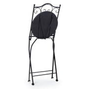 Outdoor garden chair in steel with folding ceramic