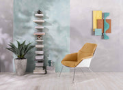 2x Poltrona in polipropilene giallo 85 cm x 74 cm H. 86 cm