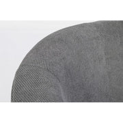 Armchair in wood and Anthracite fabric BELIZE 64,5x63x h76 cm