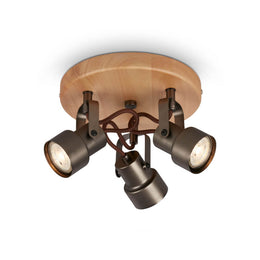 Antique gray spot light Ø 21 cm 3xgu10 15w 1380lm