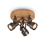 Antique gray spot light Ø 21 cm 3xgu10 15w 1380lm
