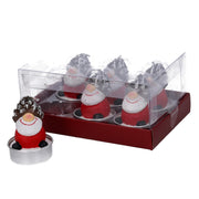 Pack of 6 paraffin candles gnome pine cone cm13,5x6,5h9,5