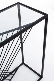 Espiral black metal console cabinet