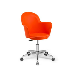 Orange office armchair with chromed base Gora cm 60x78xh.88