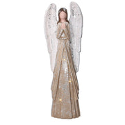 Resin angel with gold led cm22x12h66