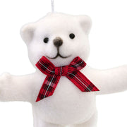 Plastic Bear with Sparkling Glitter Crowd 4pcs L 7.5 x W 5.5 x H 6.2 cm