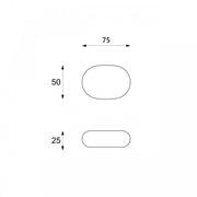 Modern beige stone coffee table 50 x 75 x h 27 cm