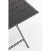 Outdoor table in anthracite aluminum ELIN 110x70x h71 cm