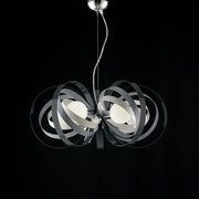 White Gray iron chandelier five lights Chrome finishes 62x h30 cm