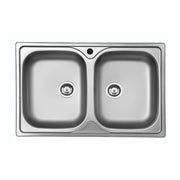 79x50 Classic 170 built-in double bowl sink