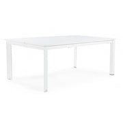 Konnor table in aluminum 200-300x110 cm white Iperbriko
