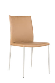 Chair in brown imitation leather 41,5x44x85h cm