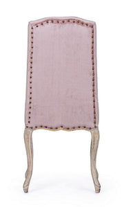 Classic pink velvet wooden chair Diva 51 x 53 x 99 cm