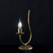 Bedside table lamp in iron Brown Gold one light 18x h35 cm