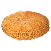 Orange velvet cushion cm ø40h12