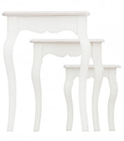 Classic set of 3 Clorine coffee tables in wood