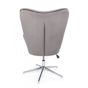 Farida contemporary armchair in gray velvet