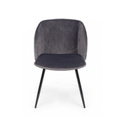 Crown velvet gray chair
