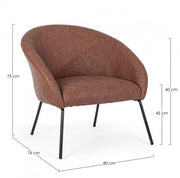 Design style velvet armchair