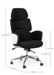 Armstrong upholstered black-white office armchair