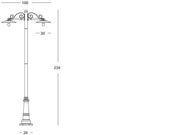 Graphite Aluminum Floor Lamp with Porcelain E27 Lamp Holder